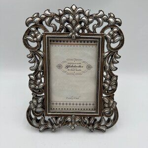 Sheffield Home Silvertone Metal look style Picture Frame 4 x 6 Photo Vintage vib